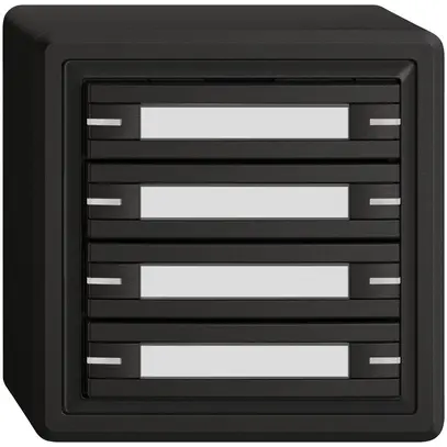 Poussoir KNX RGB AP EDIZIO.liv SNAPFIX® capteur temp.RGB-LED étiqu.8×com.1T no 