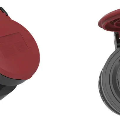 Presa mobile tipo 25 Ferratec 3L+N+PE 16A 400V diritto gomma IP55 ne-ro 