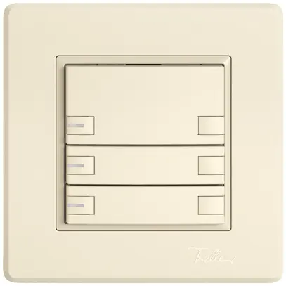 Poussoir KNX RGB ENC EDIZIO.liv SNAPFIX® capteur temp.RGB-LED 3× comm.2T cr 