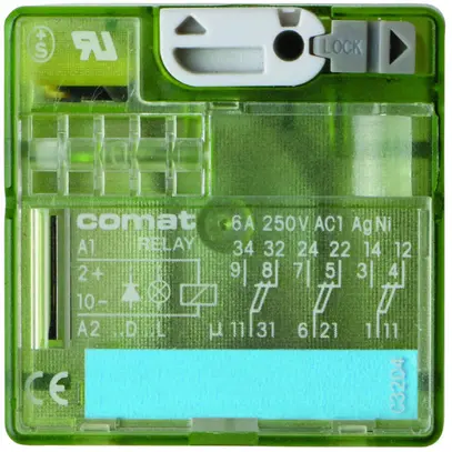 Relais de puissance ComatReleco C31L, 230VAC, 3C AgCuNi 10A 250VAC LED 