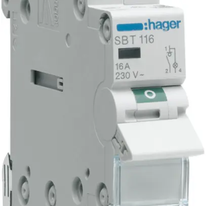 REG-Ausschalter Hager SBT 16A 230V 1 Schliesser 0 Öffner 1 Wechsler 