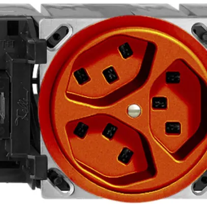Presa INS 3×T23 16A arancione 53mm Snap FH 