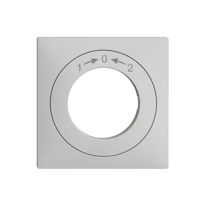 Kit front. EDIZIOdue 1>0<2 60×60mm grigio chiaro, per interr.chiave 