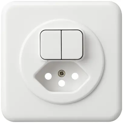 UP-Frontset basico 86×86mm weiss für Kleinkombi S1/Typ 13 mit Kinderschutz 