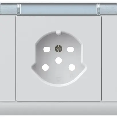 Kit frontale INS kallysto, per presa INS 1×T15, c.portaetichetta, bianco 