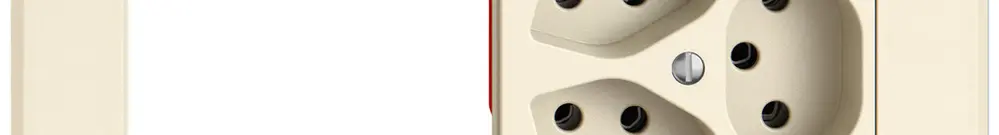 UP-Kombination EDIZIO.liv SNAPFIX® 1×2 96×156mm leer+3×T13 crema 