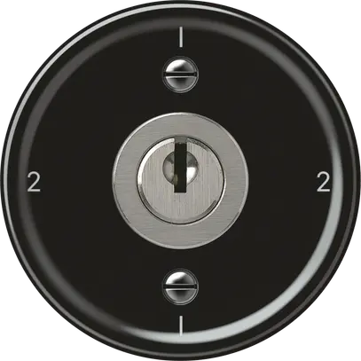 Interruttore a chiave origin commutatore 3/1L 16A 250V 1-2-1-2 60×60mm nero 