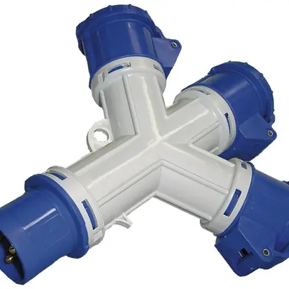 Deviatore incrociato Brennenstuhl 1×spina CEE16/3 3×presa CEE16/3 IP44 