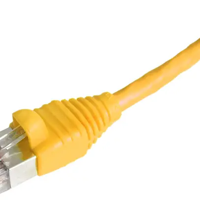 Câble patch Dätwyler CU RJ45 15m jaune U/UTP Kat.6 
