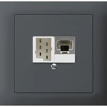 Scatola INS kallysto 1×RJ45s+1×TT83 antracite 