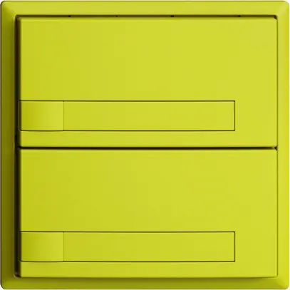 Poussoir ENC KNX 2× EDIZIOdue lemon RGB sans LED avec insert papier 