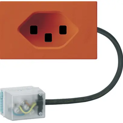 Presa INS 1×tipo 23 Hager FLF per cavo piatto Ecobus power L3 arancione 