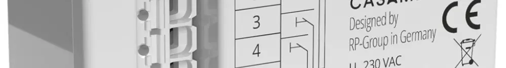 EB-RF-Binäreingang YMOCA-CC4B, 4-Kanal, 220…240VAC/DC, Casambi 