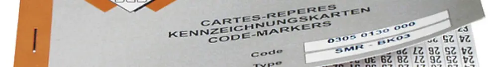Carte de marquage cahier 1…33 