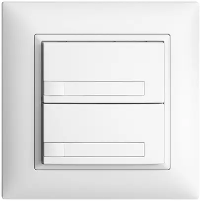 Pulsante INC KNX 2×EDIZIOdue bianco RGB senza LED con inserto carta 