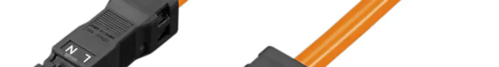 Câble de raccordement Rittal SZ 2500.450 fiche/prise 2P 240V PVC orange 1m 5pcs 