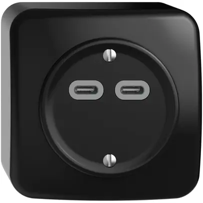 Prise de charge USB AP STANDARDdue SNAPFIX® 230V AC 18W 2×USB C no 