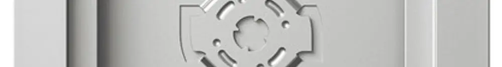 Boîtier AP Siedle 3× 132×332×36.5mm argent 
