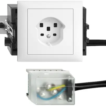 Presa INS EDIZIOdue T25 bianco 46…69mm per cavo piatto Powerbus 