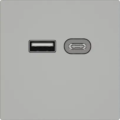Presa di ricarica USB EDIZIO.liv SNAPFIX® 230VAC 18W 1×USB A 1×USB C grc 