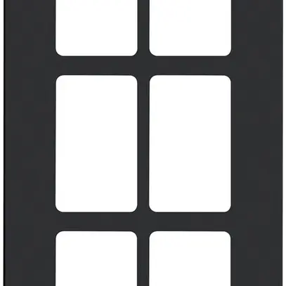 Placca di montaggio Hager FLF 3/5 3×2 alluminio anodizzato ne 