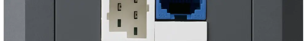 Scatola INC DSL kallysto.line 1×RJ45/1×T+T antracite 