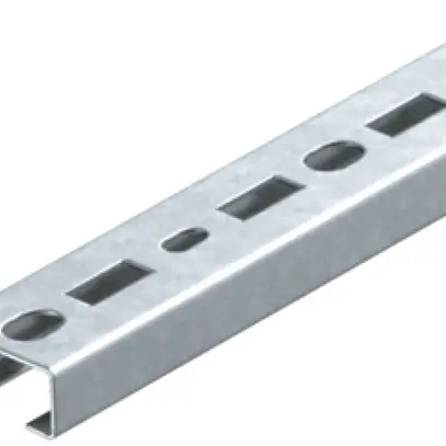 Barre profilée Bettermann perforé, largeur de fente 17mm 700×35×18, acier, FS 