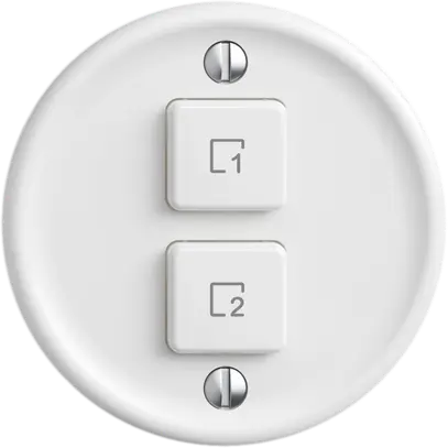 Poussoir scènes STANDARDdue Wiser SNAPFIX® 2 scènes 2 touches bc 