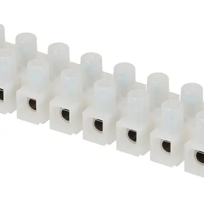 Barrette de bornes Adels-Contact 12P 0.5…2.5mm² 24A 450V entraxe 10mm blanc 