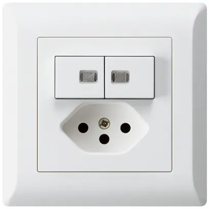 Combinazione luminosa INC 2×A-R/1P+T13 bianco kallysto.line prot.bambini 2 lenti 