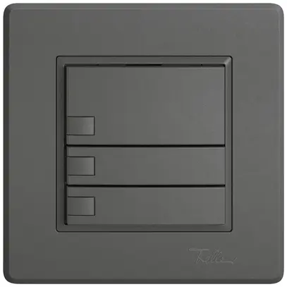 Poussoir universel ENC EDIZIO.liv UNI SNAPFIX® s.LED 3× comm.1T grf 