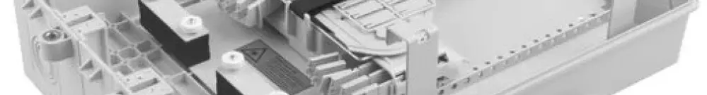 HAK o 40 V2 complètement équipé avec 5 modules à 8 cassettes d'épissures 