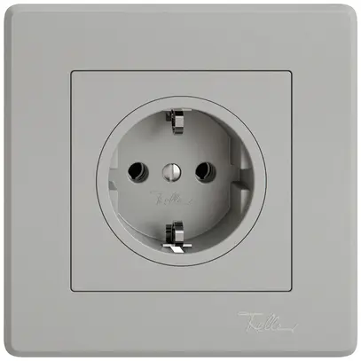 Presa INC EDIZIO.liv SNAPFIX® SCHUKO 16A 230V 88×88mm grigio chiaro 