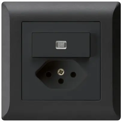 Combinazione luminosa INC A-R/1P+T13 nero kallysto.line 