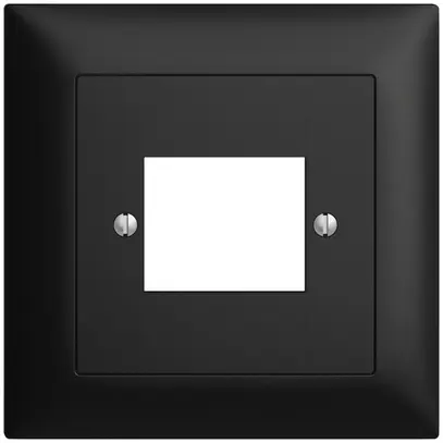 Kit frontale EDIZIOdue nero 88×88mm 4×RJ45 