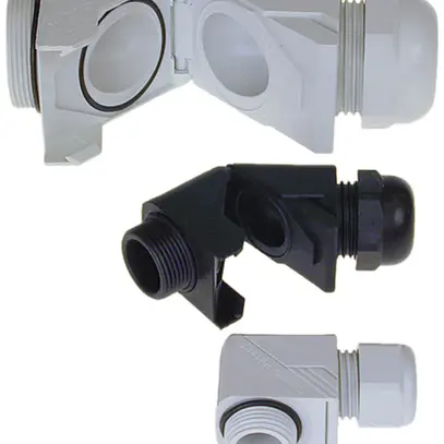 Pressacavo 90° WADI C-W, M25 per cavo Ø9…16mm 11mm PA IP68 grigio chiaro 