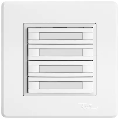 Poussoir KNX RGB ENC EDIZIO.liv SNAPFIX® capteur temp.s.LED étiqu.8× comm.1T bc 