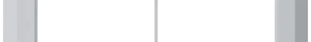 Telaio di copertura INC kallysto.line 1×2 grigio chiaro orizzontale 92×152mm 