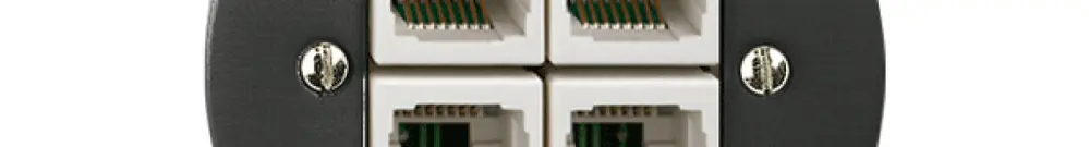 Presa INC 4×RJ45/u 4P sep. nero ITplus P 58mm 