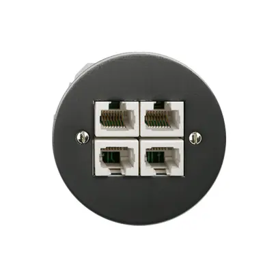 Presa INC 4×RJ45/u 4P sep. nero ITplus P 58mm 