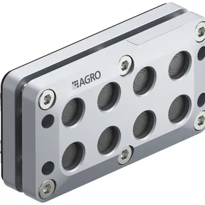 Plaque passe-câbles AGRO MCE S021 8 trous 6…16mm aluminium gris 