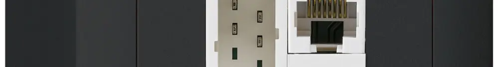 Boîte AP kallysto 1×RJ45u+1×TT83 noir 