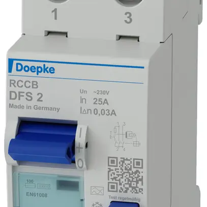 Interrupteur différentiel Doepke DFS 2 1LN 230V 25A 0.03A type A 10kA 