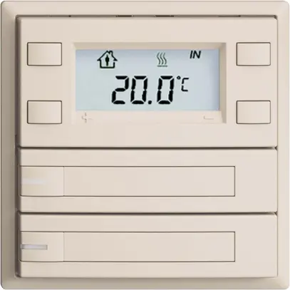 Pulsante RTH INC KNX 2×EDIZIOdue F crema, con carta+LED RGB 