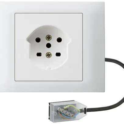 Prise INC kallysto T15 blanc pour câble plat Technofil 
