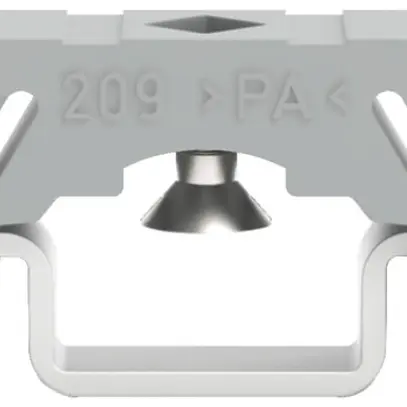 Montagefuss WAGO für T-15 mit Schraube 6.5×35.1×10.2mm grau 