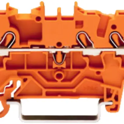 Morsetto di passaggio WAGO Top Job-S 2.5mm² 3L arancione serie 2002 