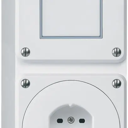 Combi AP 2×1 HA robusto schéma 3/type 15 avec bornes enfichables blanc 