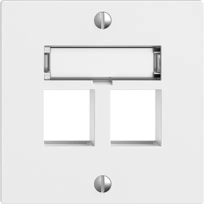 Kit montaggio EDIZIOdue F, uscita dritta, per 2×Keystone, bianco 
