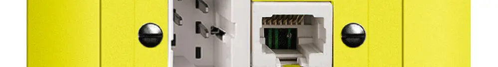 Presa INC xDSL RJ45/TT83 lemon ITplus EDIZIOdue con filtro 